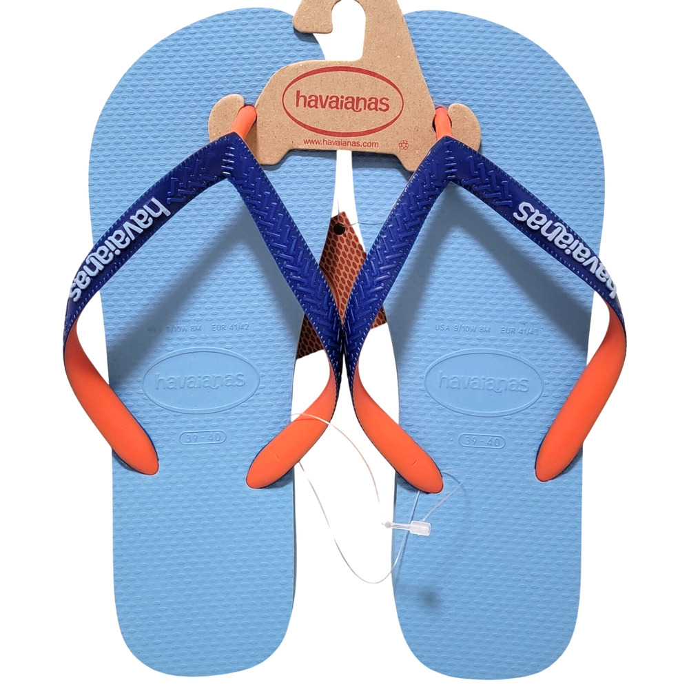 Havaianas Men Top Mix Flip Flop Thong Sandals Size US 8 Lavender Blue Orange CW5